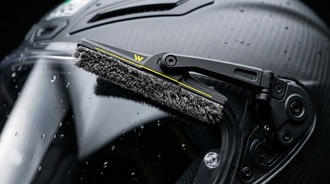 Close-up of Bikerguard ultra-soft microfibre wiper blade